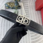 菲拉格慕 特种皮腰带系列 ，原厂五金精品不锈钢扣，手感柔软舒适 宽3.8Cm。