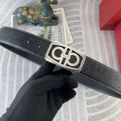 菲拉格慕 特种皮腰带系列 ，原厂五金精品不锈钢扣，手感柔软舒适 宽3.8Cm。