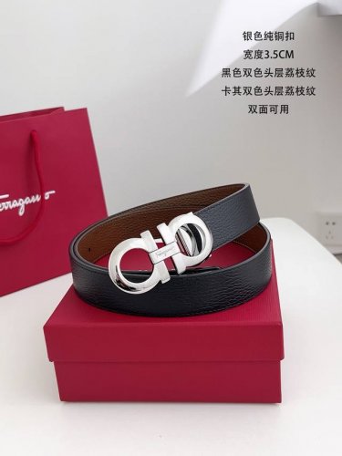 特 P160 菲拉格慕 宽度3.5Cm 手感厚实 杜克普斜针走线，精致又耐用，品质好货