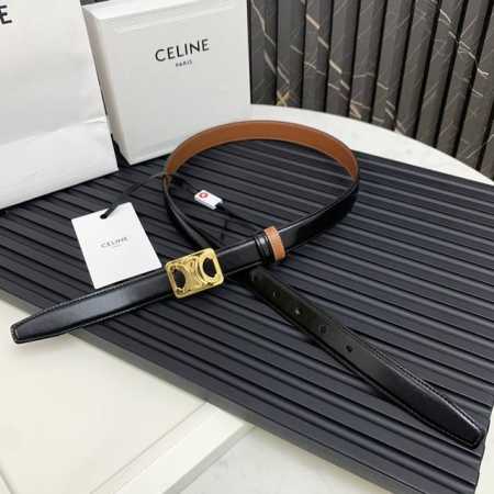 Taurillon皮革和天然牛皮革中号triomphe造型装饰双面腰带 女款尺码 Taurillon皮革 中腰 金色饰面 宽度1英寸 2.5厘米 Framed - 点击图像关闭