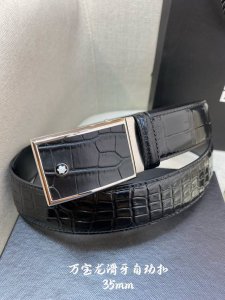 万宝龙男士自动腰带- 宽度34Mm 316精品钢扣 精工打造 手感柔软 可以裁剪