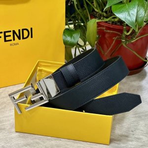 Fendl芬迪宽35Mm 原单双面头层牛皮制作 搭配原单纯铜尾夹旋转扣五金 奢华优雅 商务休闲百搭款 顶级做工 高清实拍 品质保证