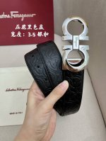 ferragamo菲拉格慕男士专柜对版金属扣，头层牛皮双面外用腰带，商务通勤休闲场合均适合佩戴。3.5Cm