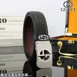 高端品质，实物拍摄批 配送全套木制礼盒品牌：Gucci 原单品扣头材质：精品钢扣带身材质正面：35Mm宽度采用双面头层牛皮自动扣款腰带 细节完美支持验货 时尚大