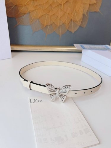 特 Dior 24早春 MéTamorphose 腰带 2.0Cm光滑牛皮革 超級火 蝴蝶搭扣系列