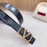 特 4.0Cm 华伦天奴官网新款，双面头层牛皮皮料，长度：85.90.95.100.105.110欧，精品铜五金扣带钢印原版开模定制庆祝]