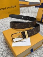 Louis Vuitton Lv腰带 系列 原厂五金 精致手工绘边 柔软舒适 宽3.5