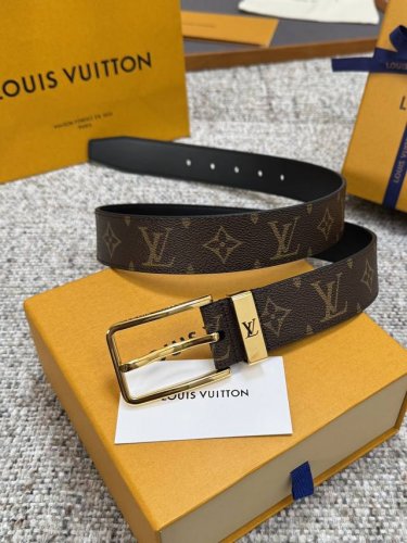 Louis Vuitton Lv腰带 系列 原厂五金 精致手工绘边 柔软舒适 宽3.5