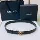 特 Chanel 24S Cc 水晶黑钻 波点面饰 字母 Logo搭扣 黄铜金属小牛皮腰带 手感柔软 细腻 3.0Cm 码数75- -100