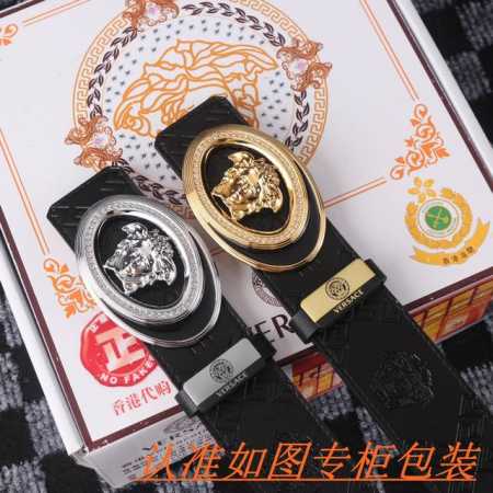 品名：范思哲 原单 材料：百分百头层牛皮，保证真皮。专柜原单品质、做工精细，送人自用首选 包装： 请认准如图专柜包装，赠送打孔器，银联发票，宽度3.8Cm - 点击图像关闭