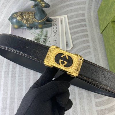 古奇 特种皮腰带系列 ，原厂五金精品不锈钢扣，手感柔软舒适 宽3.8Cm。