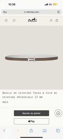 Hermes 女款 Focus Buckle & Reversible Leather Strap 3Mm - 点击图像关闭