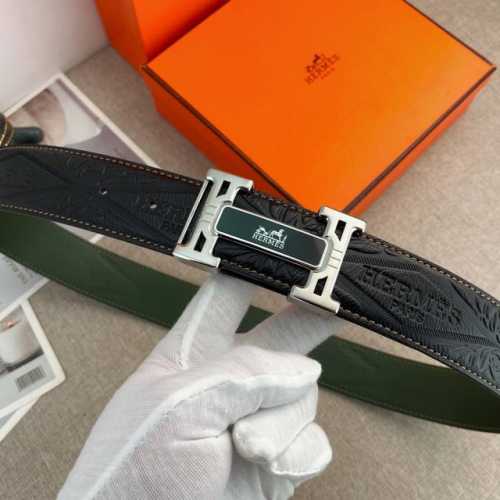 爱马仕 特种皮腰带系列 ，原厂五金精品不锈钢扣，手感柔软舒适 宽3.8Cm。