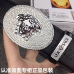 品牌：Versace.范思哲镶钻 型号：原单！请认准如图专柜包装 等级：意大利进口百分百头层牛皮，范思哲.Versace，世界著名奢侈品品牌，美人头经典之作，进