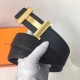 官网同步 爱马仕专柜同步 进口双面头层牛皮精钢精品五金 双面可用38Mm