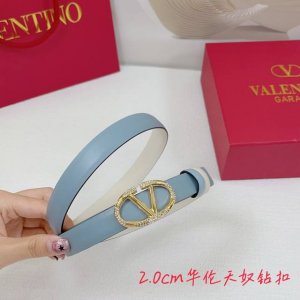 2.0Cm华伦天奴平纹腰带，双面头层牛皮，长度：.75.80.85.90.95.100.欧，钻五金扣原版开模定制庆祝]