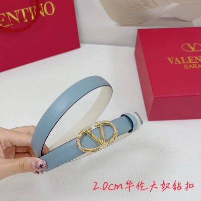 2.0Cm华伦天奴平纹腰带，双面头层牛皮，长度：.75.80.85.90.95.100.欧，钻五金扣原版开模定制庆祝]