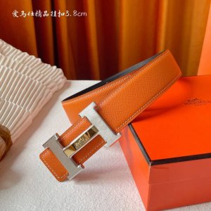 高端品质，实物拍摄 批￥ 配全套礼盒 ： 爱马仕 Hermes 原单爱马仕，宽3.8Cm手掌纹原版皮带身，双面可两面用，精品电镀五金 ！