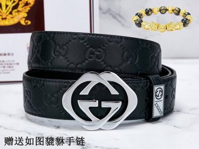 皮带：古奇.Gu...Cci原单 腰带：百分百头层牛皮，保证真皮。24K纯钢扣双面可用专柜同等质量， 送人自用首选 包装： 请认准如图专柜包装，赠送打孔器，银联