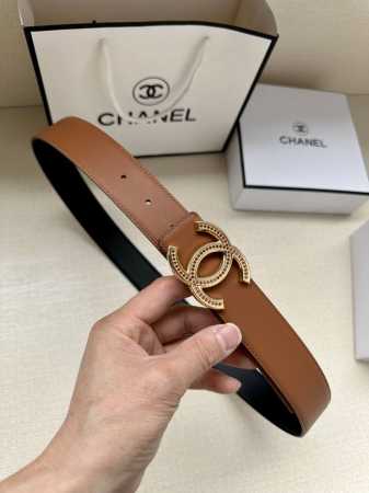 特 Chanel香奈儿 专柜专柜同款皮带 正品开模复五金采用Logo经典 进口平纹意大利香味胎牛皮3.4女神必备款 - 点击图像关闭