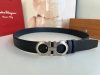 升级版精品款 Ferragamo菲拉格慕男士3.5Cm精品金属扣，加厚电镀层耐磨损不易褪色不易掉色防过敏，进口双面用头层牛皮，百搭耐看不过时 顶级 原单130