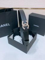 Chanel 春夏新款 小牛皮与黄铜Cc搭扣 精致细腻 光滑优雅 3.0Cm