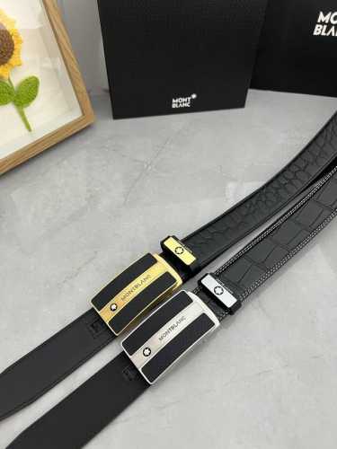 品名：万宝龙 Montblanc 自动带 材质：原单牛皮腰带 百分百头层牛皮腰带保证真皮，24K纯钢扣，专柜原单品质、做工精细，时尚大牌，送人自用首选 包装：