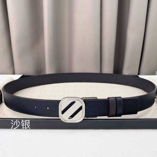 杰尼亚，头层牛皮 宽3.5Cm 官网同步，纯铜金属标识，适合商务低调人士！
