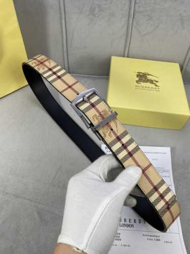 巴宝莉：原单质量，新款男士腰带 小牛皮皮带 专柜同步新款Burberry博柏利休闲款，宽度3.5Cm