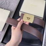 Tom Ford 汤姆福特。新品高端双面小牛皮，简约商务男士腰带，4.0Cm宽，双面使用，配原版包装