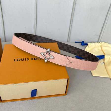 原版包裝 L0Uis Vuitt0N 今季新品 女士原單腰帶 寬度30毫米 經典小花pvc面搭配荔枝紋牛皮壓花 搭配新款精钢五金 可雙面佩戴 百搭款 - 点击图像关闭