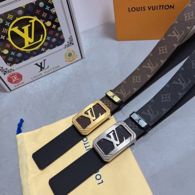 品名：Lv..路易..威登原单 材质：原单牛皮腰带 百分百头层牛皮腰带保证真皮，24K纯钢扣，专柜原单品质、做工精细，时尚大牌，送人自用首选 包装： 请认准如图