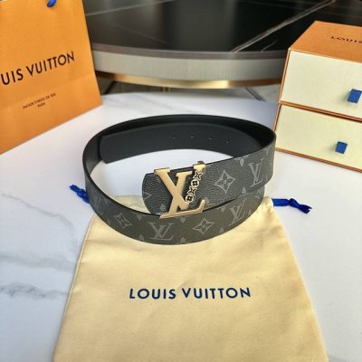 原版包裝 L0Uis Vuitt0N 專櫃最新升級版本 寬度40毫米 精湛工藝定制帆布面料襯托進口小牛皮針紋底 半圓頭半圓尾設計 搭配全新精鋼字母搭扣 經典百搭