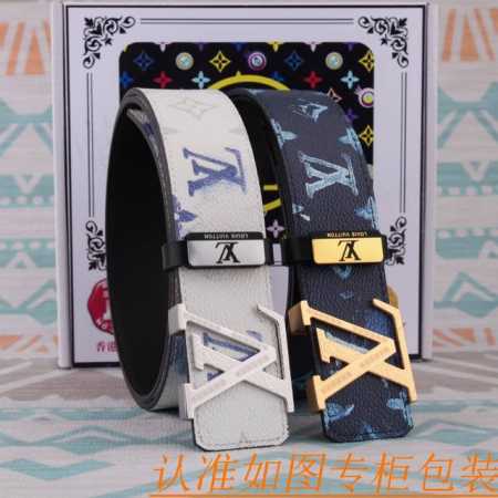 腰带皮带：Lv 路易威登原单牛皮皮带 男款皮带：材质百分百头层牛皮腰带保证真皮皮带，专柜原单品质、做工精细，时尚大牌，送人自用首选包装： 请认准如图专柜包装赠送 - 点击图像关闭
