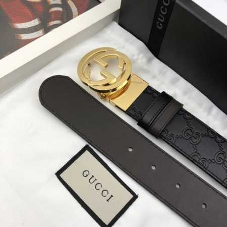 配送专柜全套礼盒包装。 Gucci 古奇官网新款 正品规格 原版品质 头层小牛皮压花 咖啡色头层皮底 官方Logo编号:473030 37Mm 抛光亮面旋转双G - 点击图像关闭