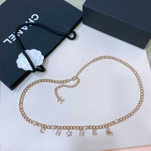 Chanel 24腰链 珍珠 与 水钻 溜冰鞋点缀 别致新颖 黄铜材质 均码总长95Cm