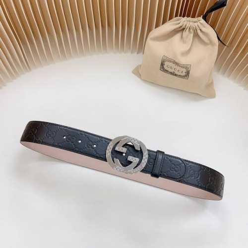 P3.8Cm 古奇Gucci高版本原厂皮料，扣宽4.0Cm 长度75.80.85.90.95.100.105.110欧，钢五金扣原版开模定制