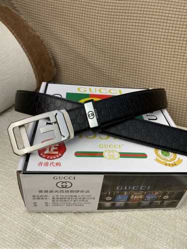 品名：古奇.Gu...Ci 自动带 材质：原单牛皮腰带 百分百头层牛皮腰带保证真皮，24K纯钢扣，专柜原单品质、做工精细，时尚大牌，送人自用首选 包装： 请认准