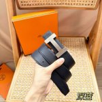 Her~Mes 3.2 3.8Cm双面用腰带 定制精钢五金 电镀，双色双面牛皮 皮纹清晰可见 手感极佳 顶级 原单150
