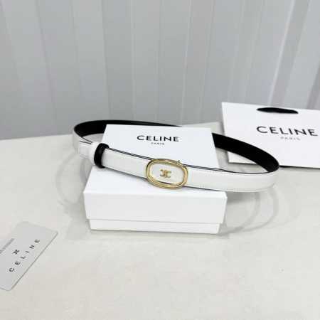 Celin E新品立体浮标扣女士腰带 意大利进口小牛皮 搭铜扣 宽度2.5双面佩戴 - 点击图像关闭