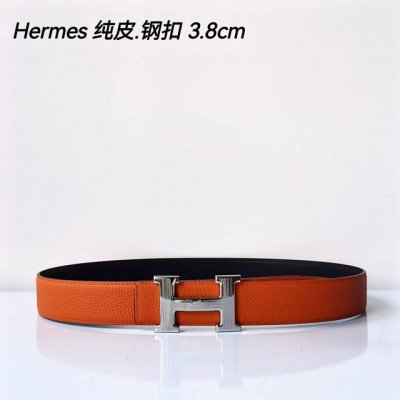 特 Hermes㊣ 原单爱马仕，宽3.8Cm进口原版皮带身，双面可两面用，精品电镀五金 ！