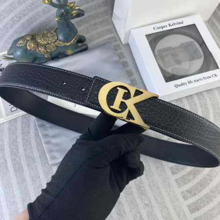Ck 特种皮腰带系列 ，原厂五金精品不锈钢扣，手感柔软舒适 宽3.8Cm。 - 点击图像关闭