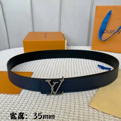 L0Uis Vuitt0N 今 驴家男士原單腰帶 寬度35毫米 腰带采用一面荔枝纹Togo皮一面进口小牛皮底 搭配新款设计精钢五金 可双面佩戴 经久耐用 低调百