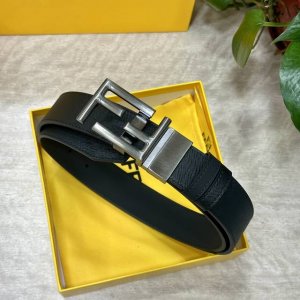 Fendl芬迪宽35Mm 原单双面头层牛皮制作 搭配原单纯铜尾夹旋转扣五金 奢华优雅 商务休闲百搭款 顶级做工 高清实拍 品质保证