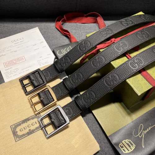 特 古奇 ，3.5Cm 宽 各式百搭单品继续为gucci 2024早春系列添姿加彩。这款亮眼吸睛的腰带以gg橡胶效果皮革匠心打造，配以方形钯金色调腰带扣，为日常