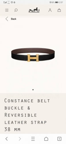 hermes.爱马仕 官网同步 宽度38Mm 原版荔枝搭带身搭配原版精品钢扣，男装的经典搭配，可双面使用完美配饰！