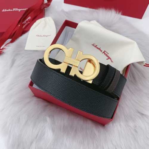 特 Ferragamo菲拉格慕 全套包装 皮带腰带 将摩登设计与精湛的手工技艺完美结合；打造出风格华贵典雅，实用性和款式并重；手感柔软舒中，3.5Cm宽 搭配最