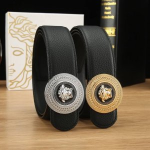 特 范思哲冲孔秘原单高端品质专柜官网同步宽度3.8精美钢扣头意大利进口头层荔枝纹纹理清晰真实感超强打造全新的视觉3D郊果高档客户入手送礼自用佳品 长度100一1