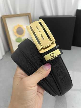 品名：万宝龙 Montblanc 自动带 材质：原单牛皮腰带 百分百头层牛皮腰带保证真皮，24K纯钢扣，专柜原单品质、做工精细，时尚大牌，送人自用首选 包装： - 点击图像关闭
