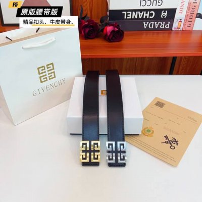 原版品质打孔 品牌：纪梵希家 男款 颜色：黑 扣头：金 银 扣头：原版精品纯铜五金扣头 带身：原版牛皮 尺寸：宽约：3.8Cm 长约：95Cm-125Cm 类别